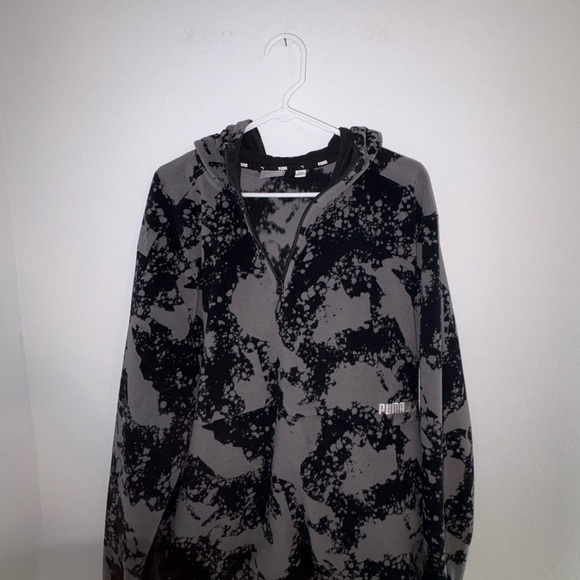 Puma Polarfleece Half Zip Black Gray Men’s Large - Picture 16 of 16